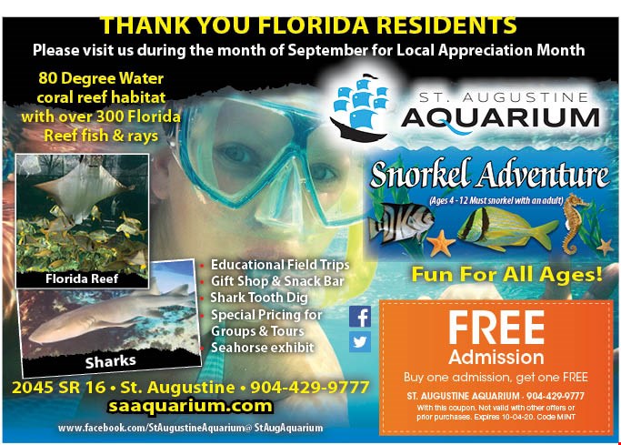 St. Augustine Aquarium Coupons & Deals - AD 1205576 01