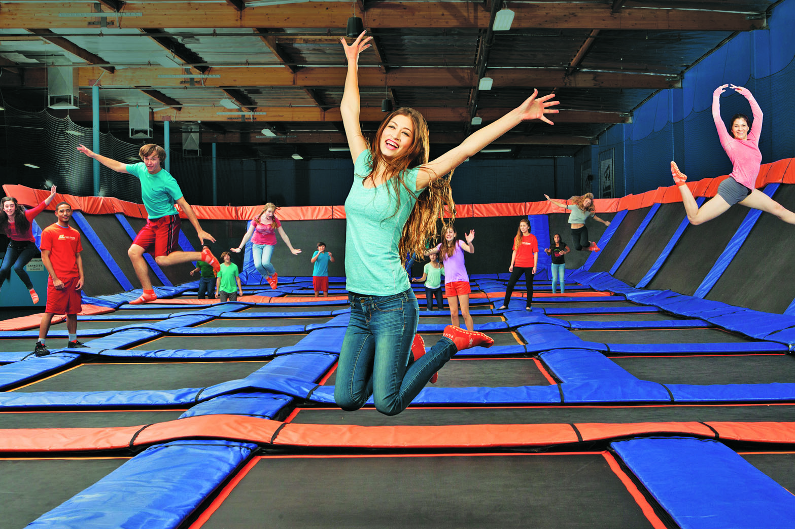 2 high trampoline outlet park