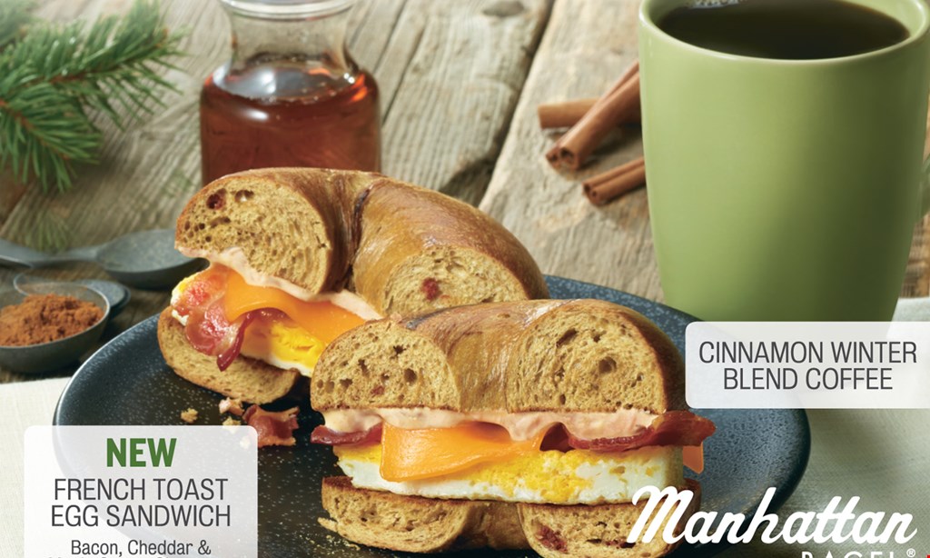 Product image for Manhattan Bagel $15 For $30 Worth Of Bagels, Sandwiches & More