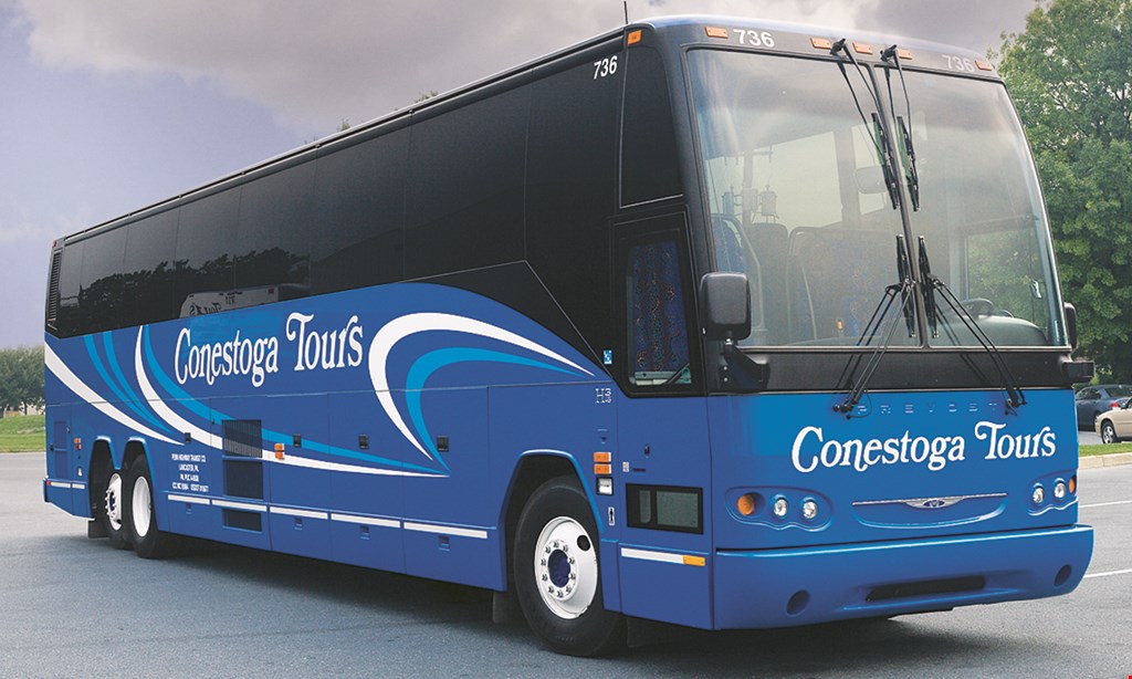 Product image for Conestoga Tours $50 For $100 Toward Any Multi-Day Bus Tour