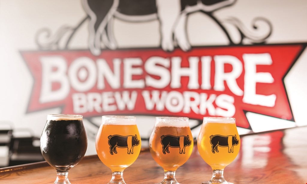 Product image for Boneshire Brew Works $15 For 2 Flight Tastings & 1 Cheese Pizza (Reg. $30)