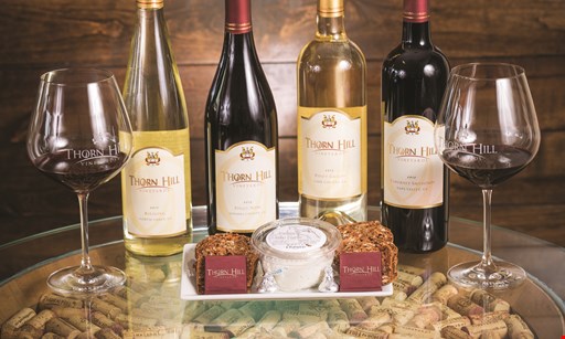 Product image for Thorn Hill Vineyards $25 For A "Best of California" Wine Tasting Package For 2 People (Reg. $50)