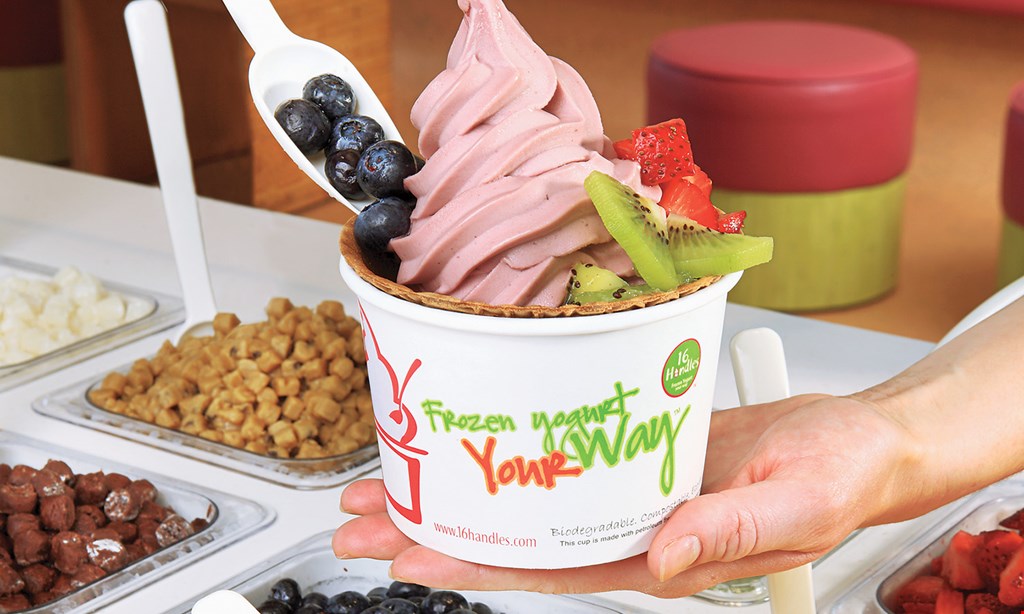 Product image for 16 Handles $10 For $20 Worth Of Frozen Yogurt & Smoothies
