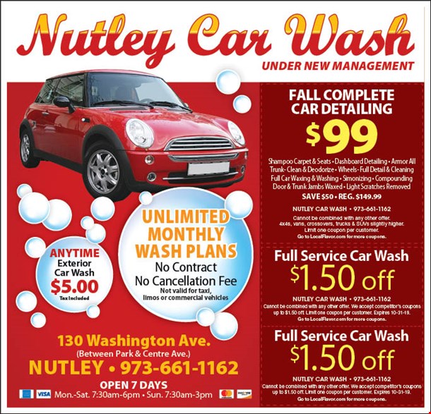 Nutley Wash Coupons