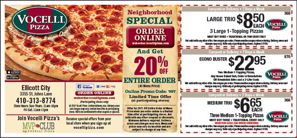 Vocelli Pizza Coupons