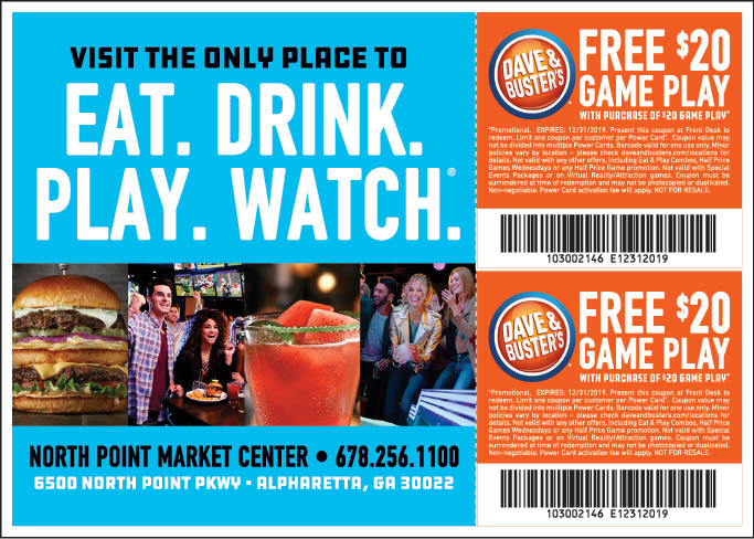 dave and buster coupons