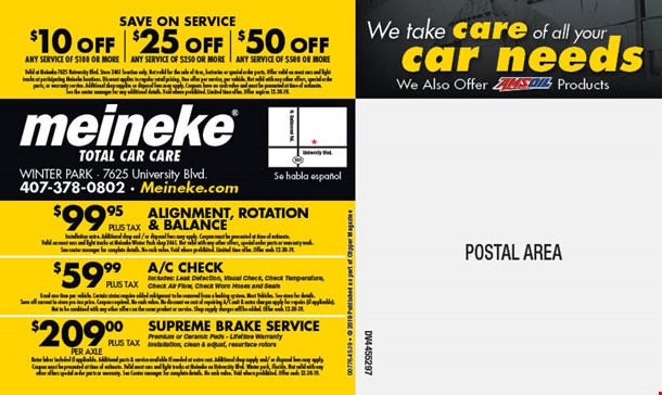 Meineke University Blvd. 45 For A Full Synthetic