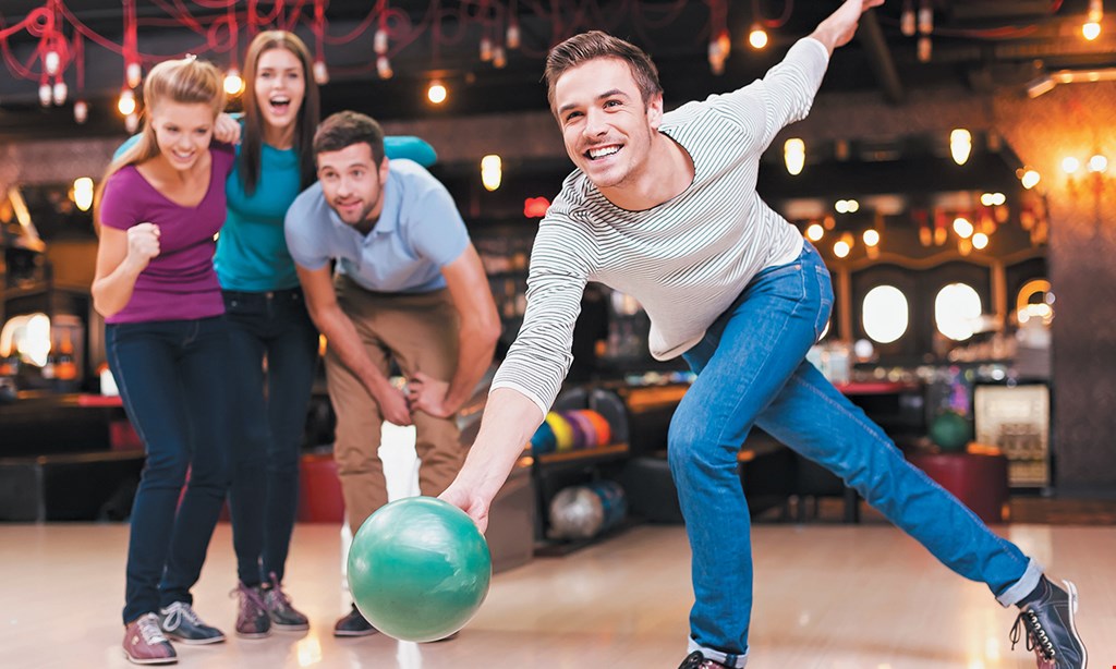 Product image for OMNI Funplex $64.50 For A Fun Frenzy Package For 4 Includes 1 Hour Of Bowling & Shoes For 4, 1 Laser Tag Game For 4, 1 VR Game For 4, & 1 $25 Game Card (Reg. $129)