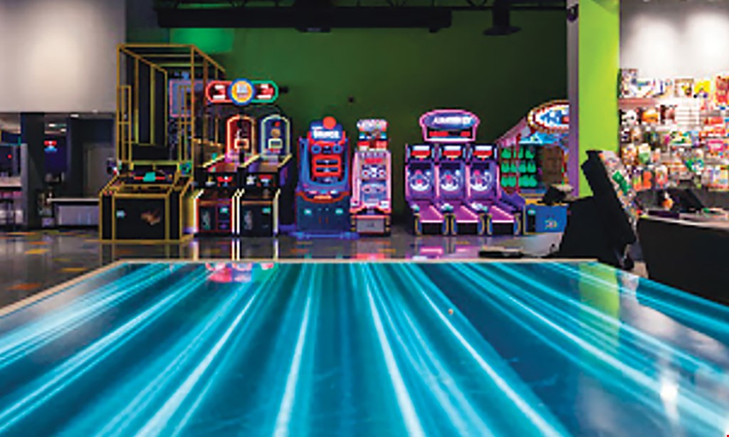 Product image for OMNI Funplex $64.50 For A Fun Frenzy Package For 4 Includes 1 Hour Of Bowling & Shoes For 4, 1 Laser Tag Game For 4, 1 VR Game For 4, & 1 $25 Game Card (Reg. $129)