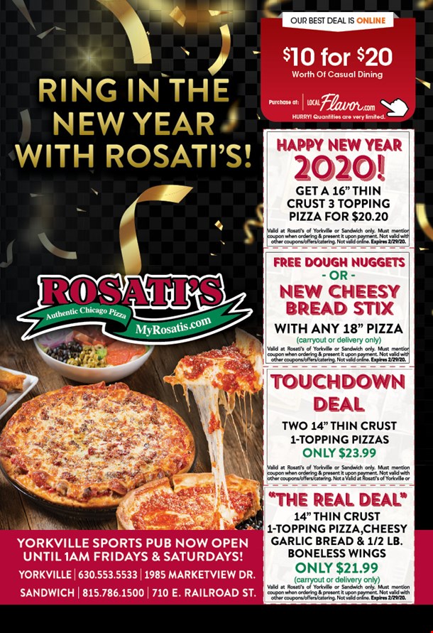 Rosati's Pizza 10 For 20 Worth Of Casual Dining
