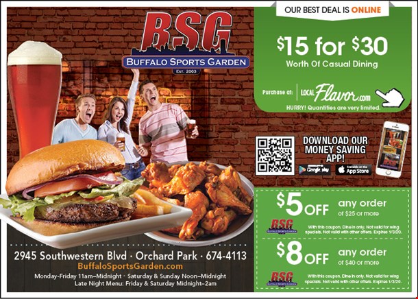 Localflavor Com Bsg Buffalo Sports Garden 15 For 30 Worth Of