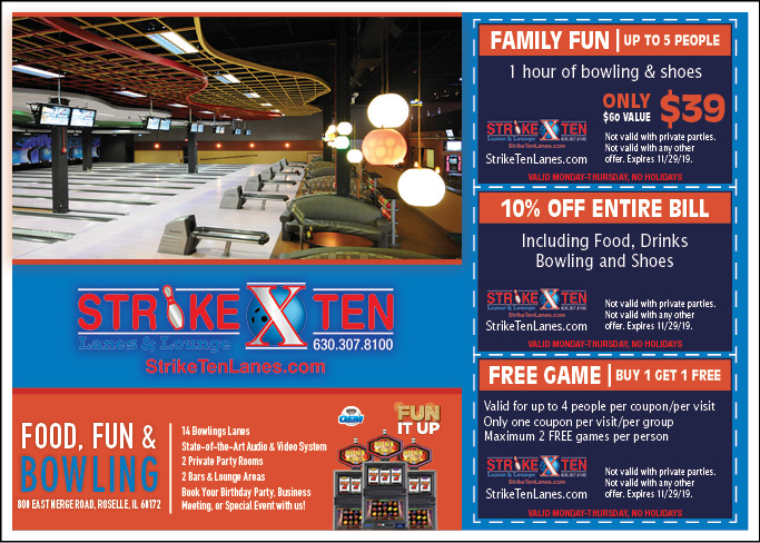 strike and spare bowling coupons