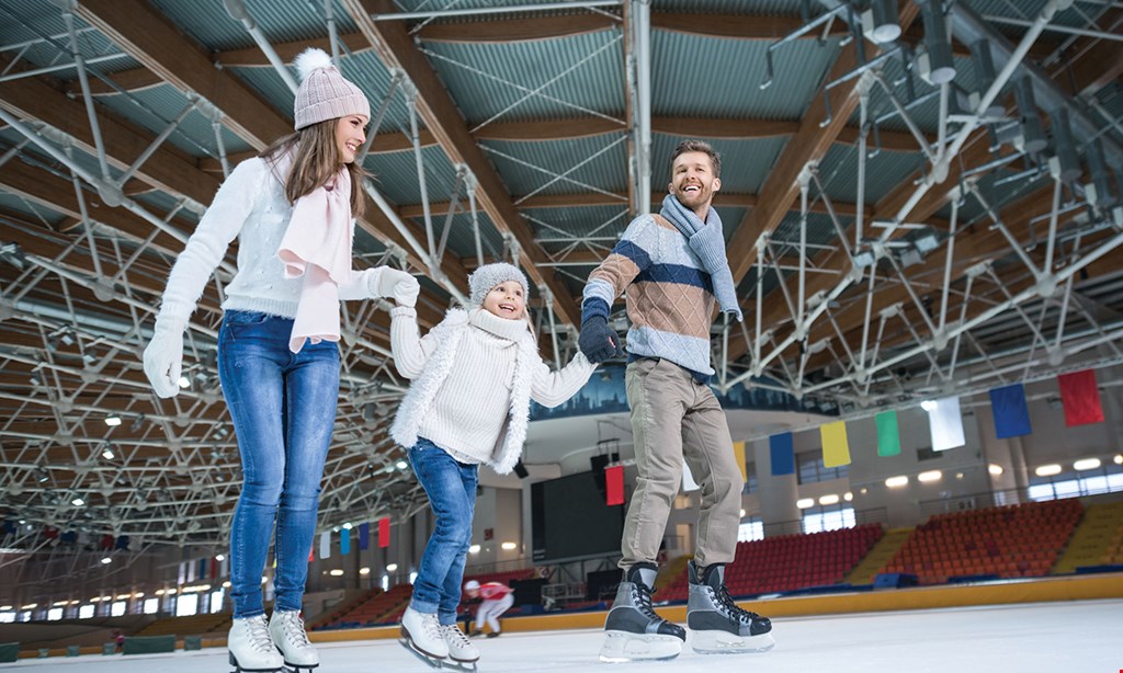 Product image for The Pond Ice Rink $20 For 40 Hours' Worth Of Public Ice Skating For 4 Including Skate Rentals (Reg. $40)