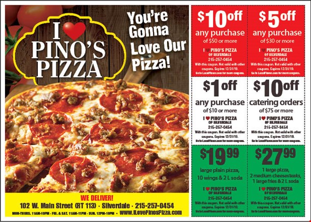 Pino's Pizza of Silverdale Coupons