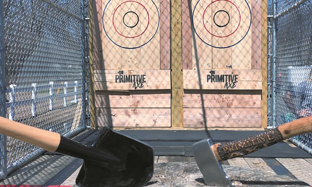 Product image for Primitive Axe $40 For A Reserved 2-Hour Axe Throwing Session For 2 People (Reg. $80)