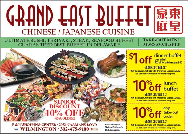 Grand East Buffet Coupons