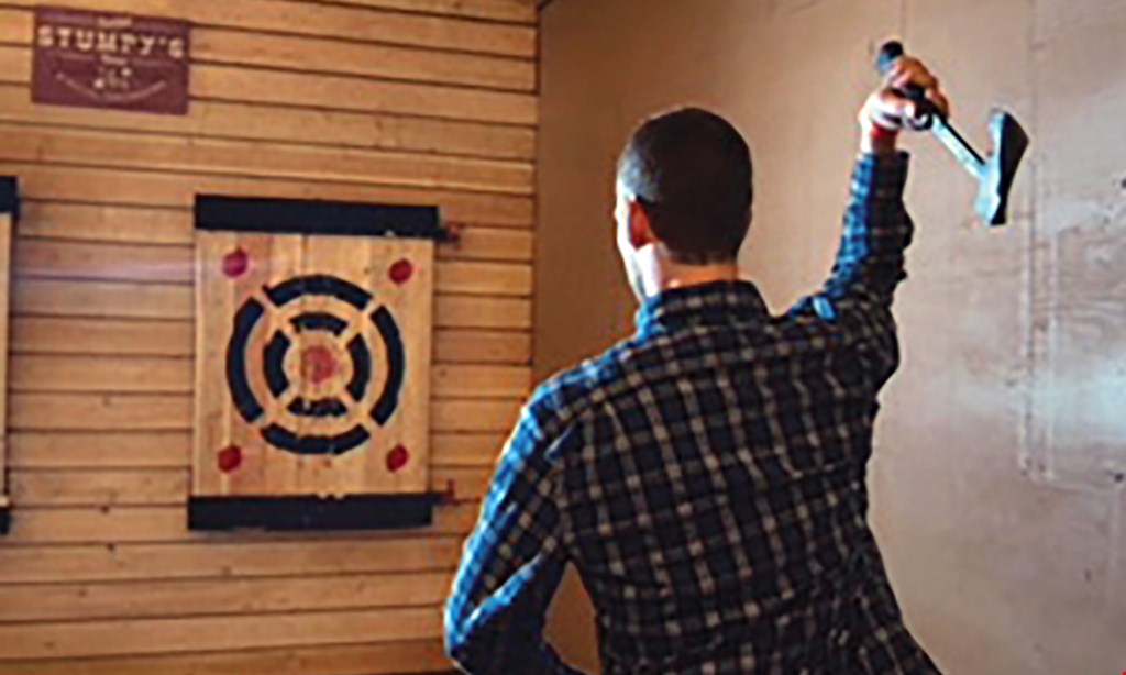 Product image for Stumpy's Hatchet House $50 For 1 Hour Of Axe Throwing For 4 People (Reg. $100)