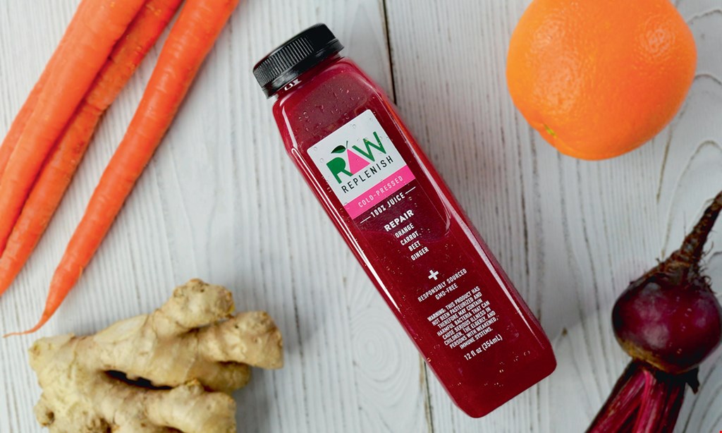 Product image for Raw Replenish $10 For $20 Worth Of Smoothies, Juices & More