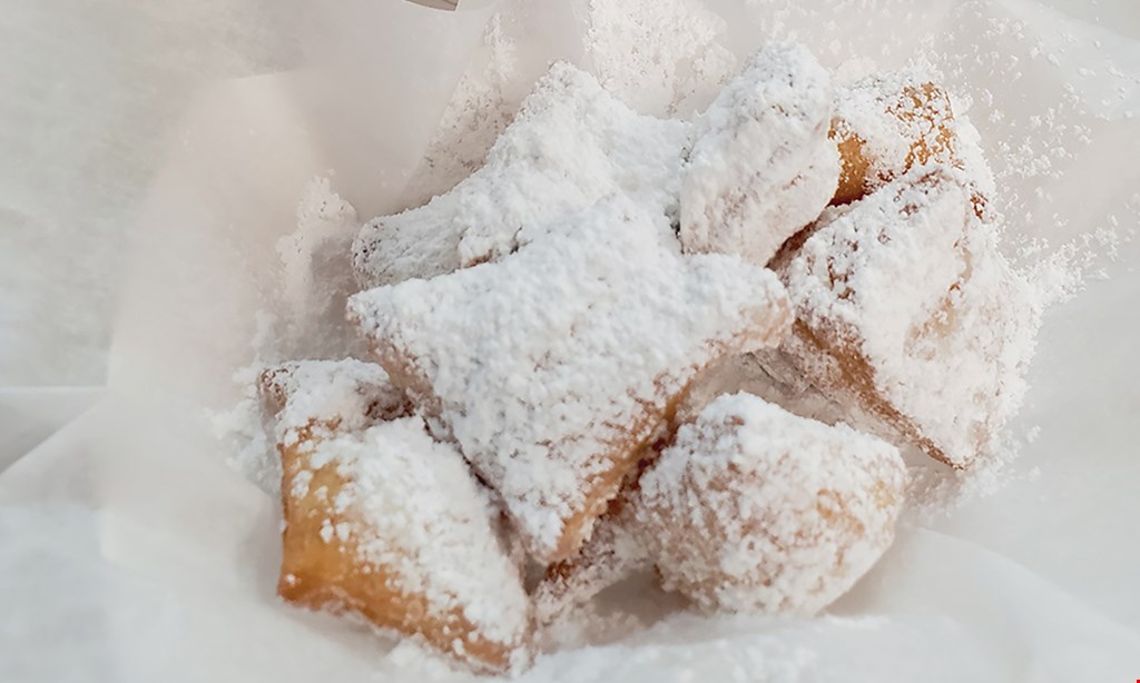 Product image for Beignets And Lattes $10 For $20 Worth Of Bakery Items (Purchaser Will Receive 2-$10 Certificates)