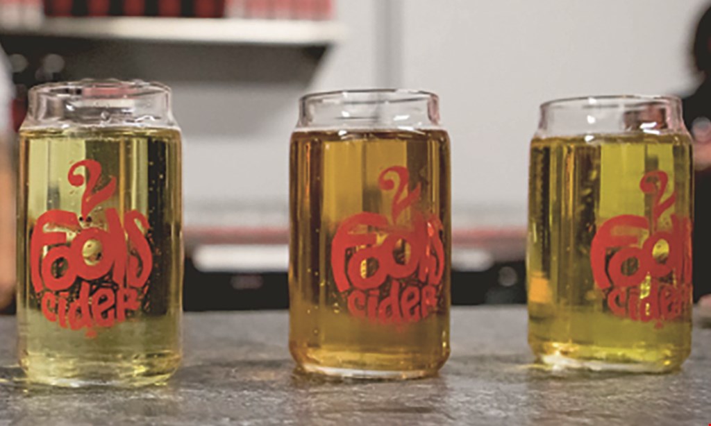 Product image for 2 Fools Cider $16 For Flight Tasting & Glasses For 2 (Reg. $32)