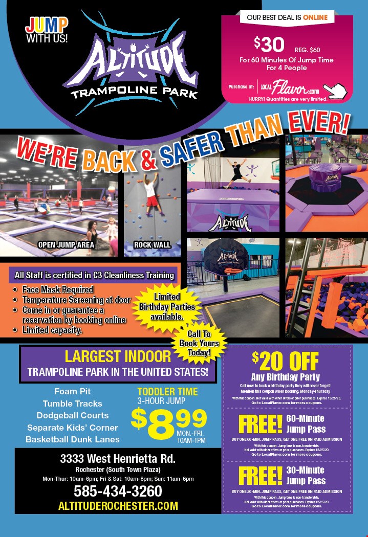 Altitude Trampoline Park Coupons Deals Rochester Ny