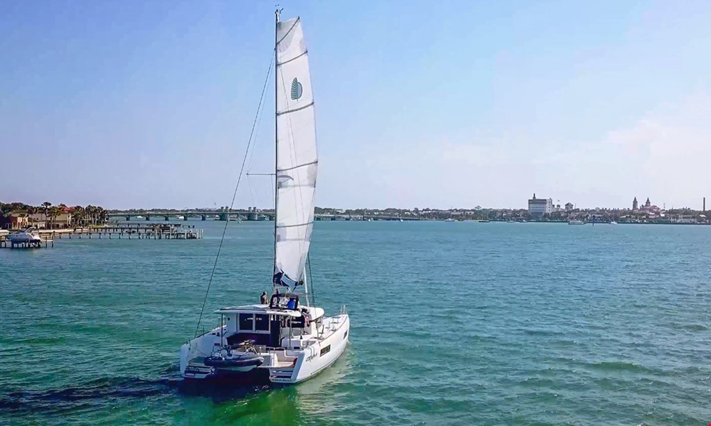 Product image for St. Augustine Sailing $1000 for a full day (8 hours) luxury catamaran rental for up to 6 guests (Reg. $2000)