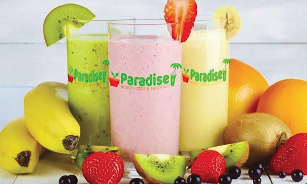 Product image for Paradise World Foods & Smoothies $10 For $20 Worth Of Smoothies & Casual Dining