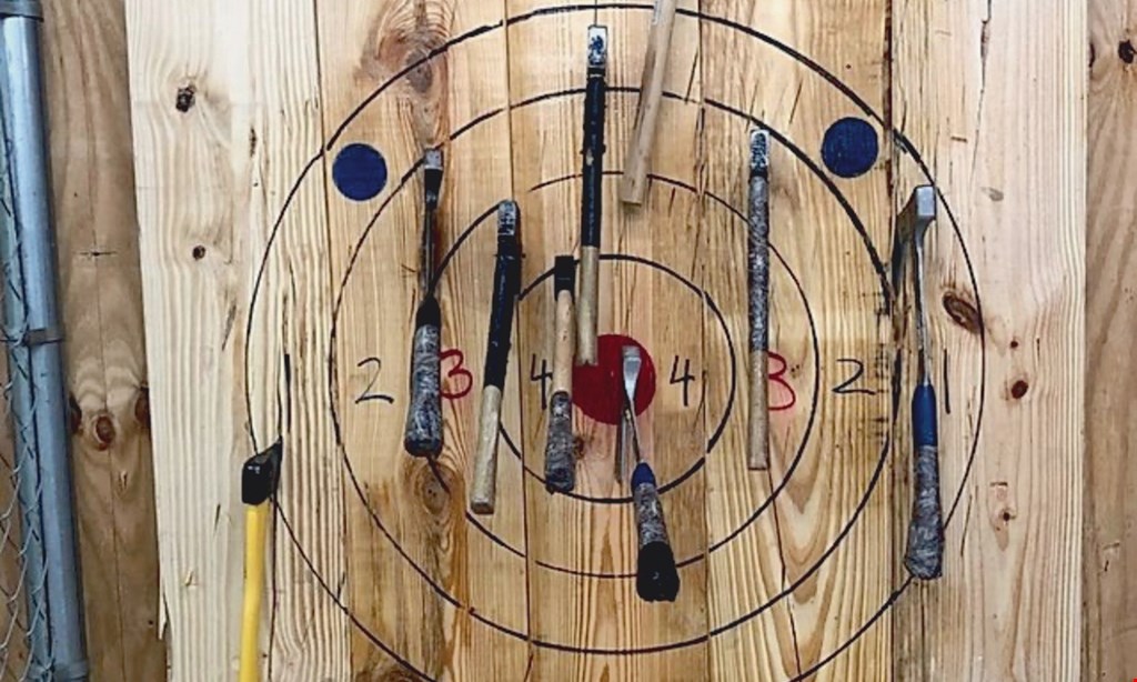 Product image for Axe & Bull Indoor Axe Throwing $32 For A 90 Minute Axe Throwing Session For 2 (Reg. $64)