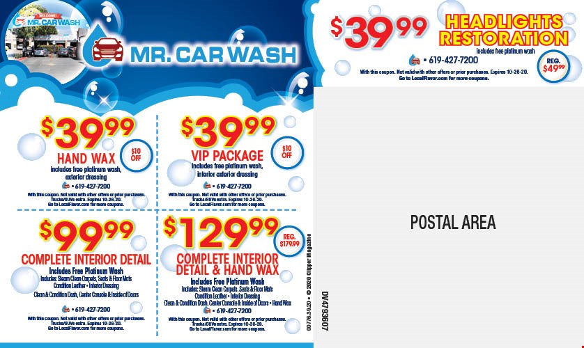 Mr. Car Wash Coupons & Deals Chula Vista, CA
