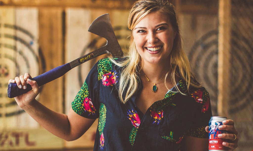 Product image for Valkyrie Axe Throwing $20 For One Hour Of Axe Throwing For 2 People (Reg. $40)