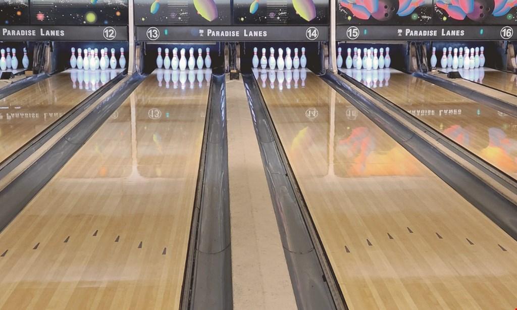 Product image for New Paradise Lanes $42 For A Family Fun Package For 4 Including 8 Total Games Of Bowling & 4 Pairs Of Shoes (Reg. $84)