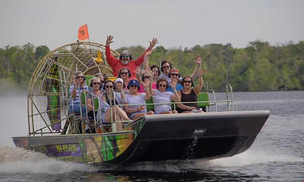 Product image for Sea Serpent Tours $84.95 For A Sea Dragon Airboat Safari For 2 People (Reg. $169.90)