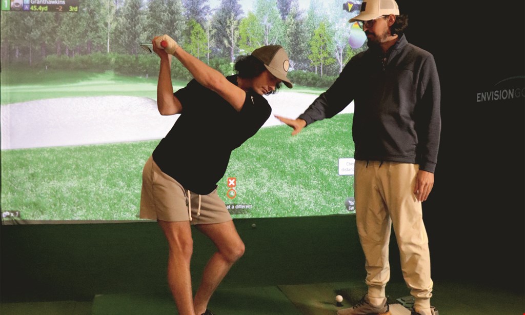 Product image for Envision Golf $21 for 1 Hour of Golf Simulator Rental for 2 People ($42 Value)