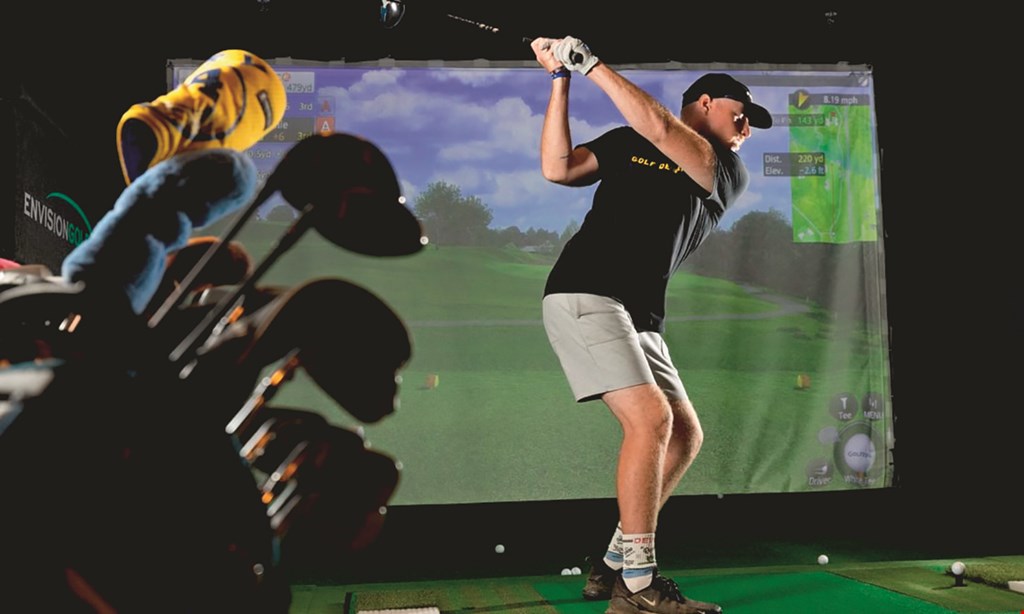 Product image for Envision Golf $21 for 1 Hour of Golf Simulator Rental for 2 People ($42 Value)