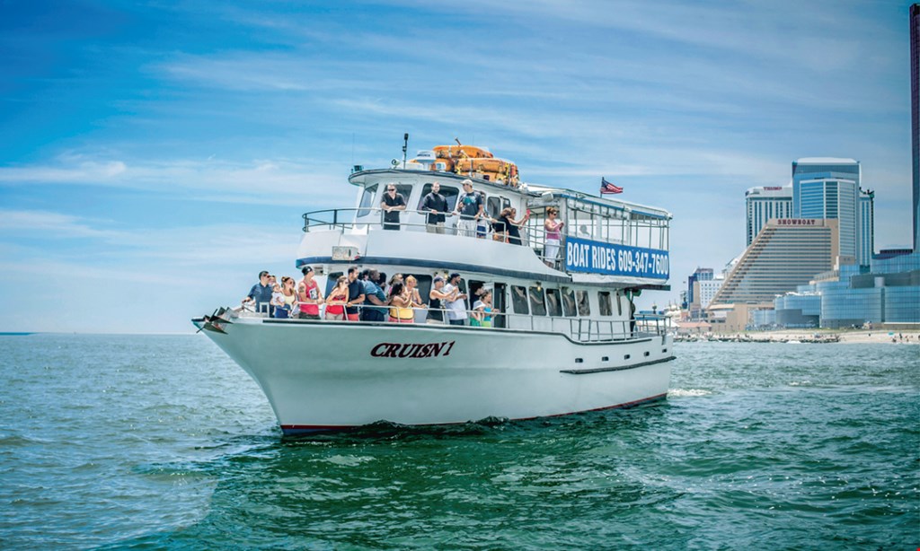 Product image for Atlantic City Cruises $25 For 2 Adult Admissions For 1-Hour Cruise For 2023 Season (Choose 1- Morning Skyline Cruise, Afternoon Delight Or Happy Hour Cruise) (Reg. $50)