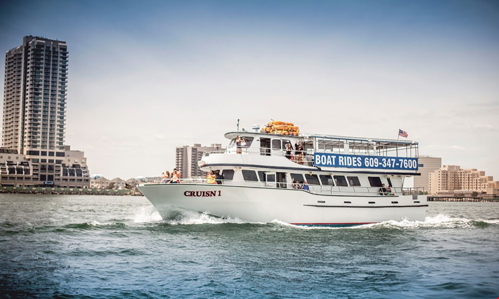 Product image for Atlantic City Cruises $25 For 2 Adult Admissions For 1-Hour Cruise For 2023 Season (Choose 1- Morning Skyline Cruise, Afternoon Delight Or Happy Hour Cruise) (Reg. $50)