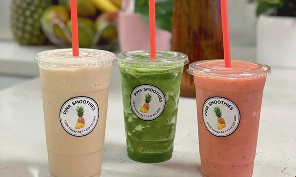 Product image for Pina Smoothies $10 For $20 Worth Of Smoothies & More