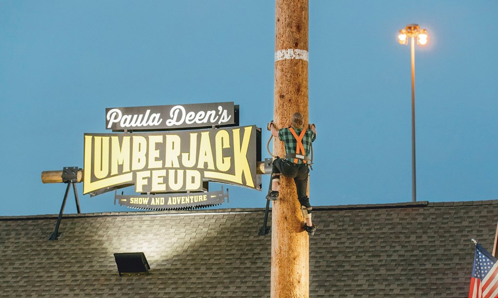 Product image for Paula Deen's Lumberjack Feud $49.99 for 2 Adult Tickets for the Lumberjack Feud & Supper Show (Reg. $99.98)