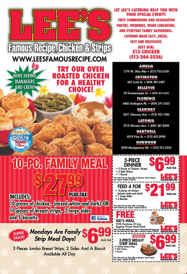 Lee's Famous recipe, Chicken & Strips Coupons & Deals | Florence, KY