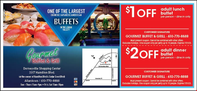 Gourmet Buffet and Grill & Deals | Allentown, PA