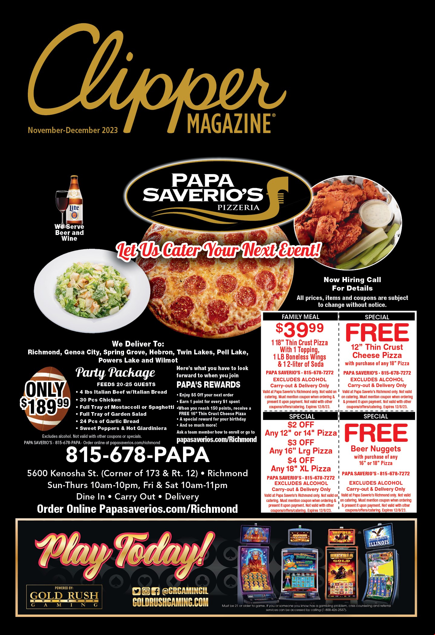 Papa Saverio's, Family-Owned Restaurant