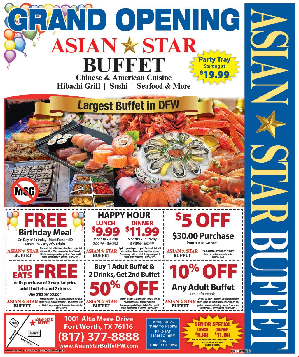 Asian Star Buffet Coupons & Deals | Fort Worth, TX