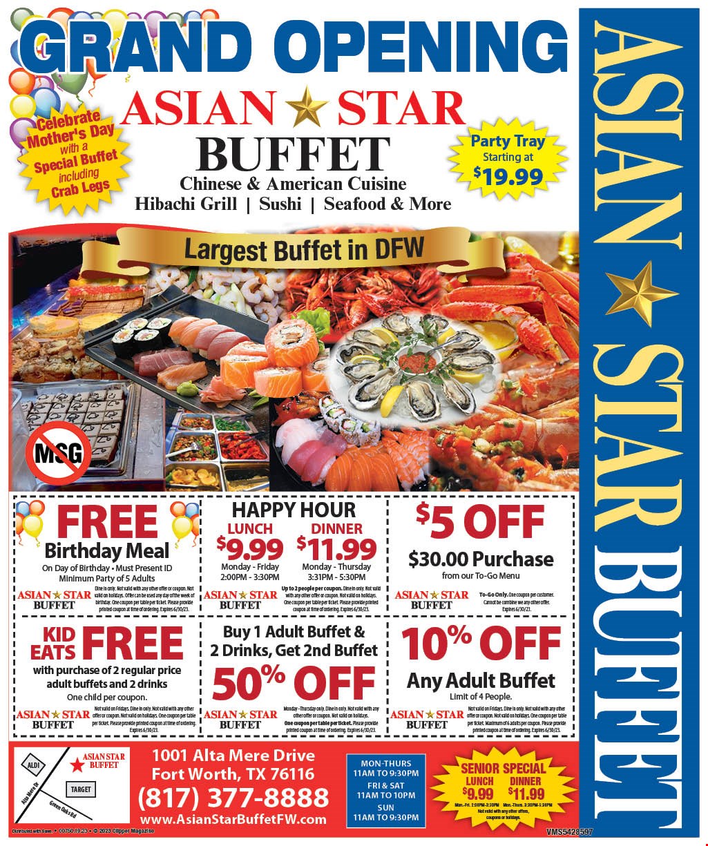 Asian Star Buffet Coupons & Deals | Fort Worth, TX