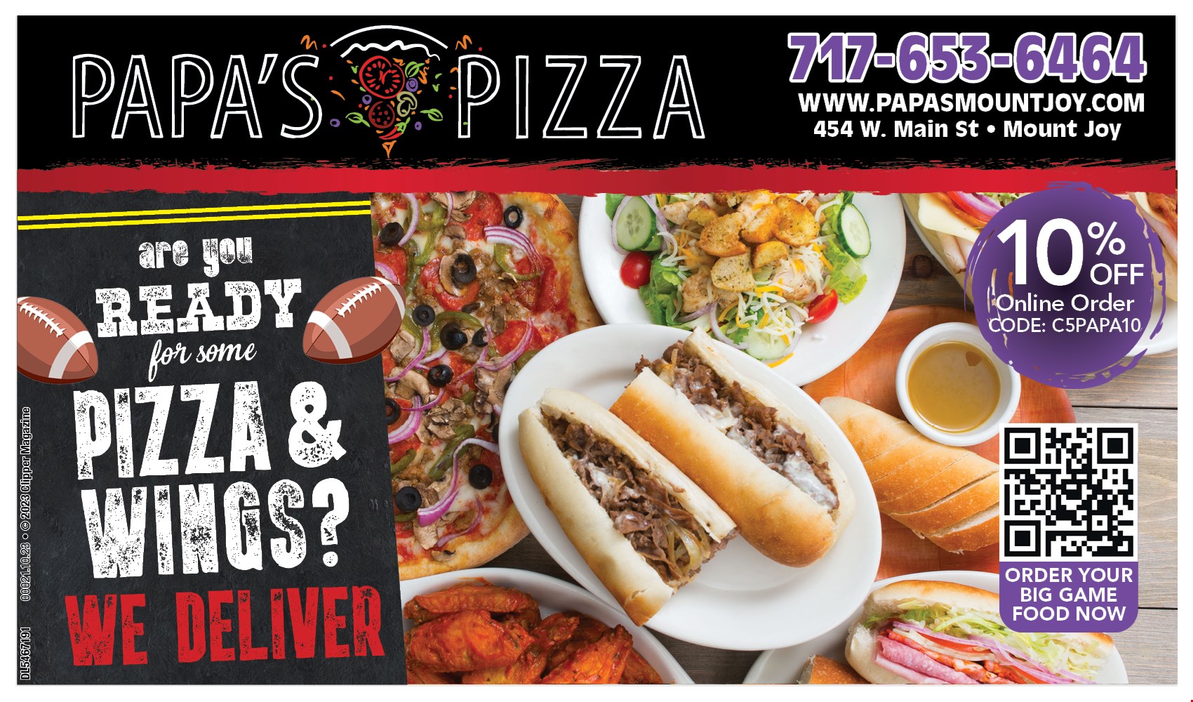 Papa's Pizza - Mount Joy - Menu & Hours - Order Delivery