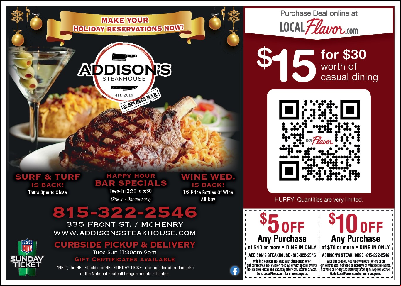 Specials, Food Coupons, Salad, Alsip, Illinois