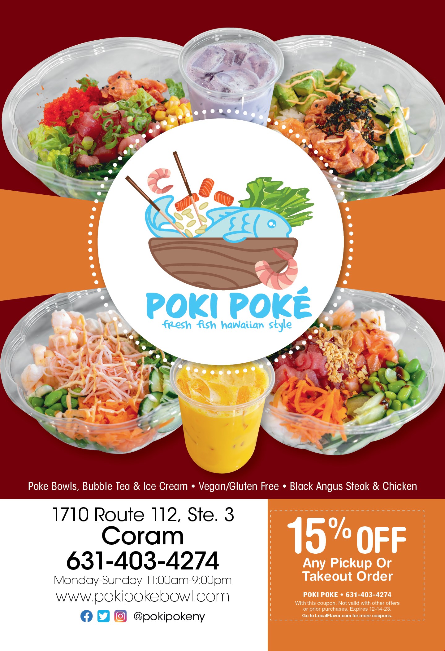 Order POKI POKE - Coram, NY Menu Delivery [Menu & Prices]