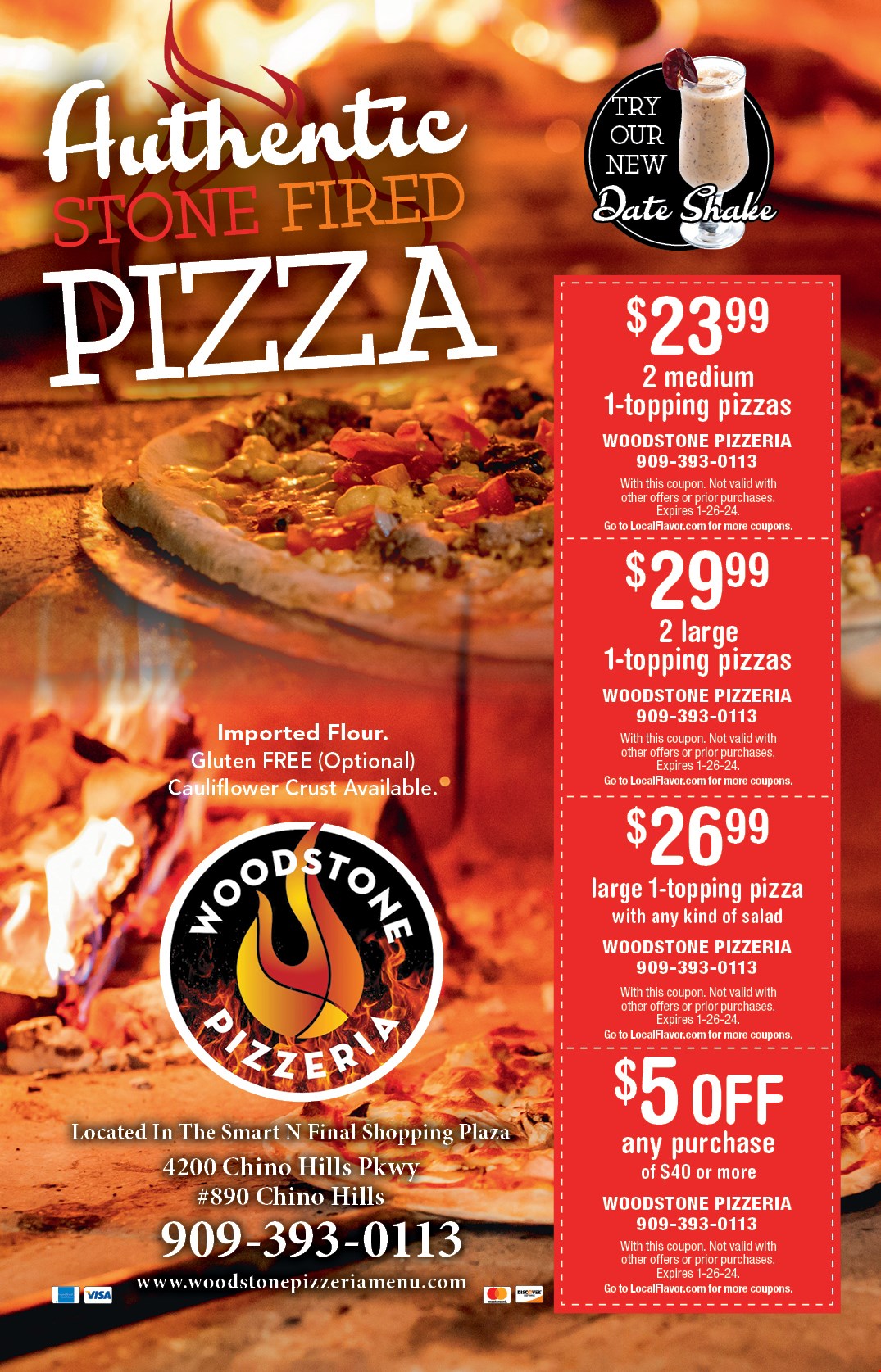 Woodstone Pizzeria - Chino Hills - Menu & Hours - Order Delivery