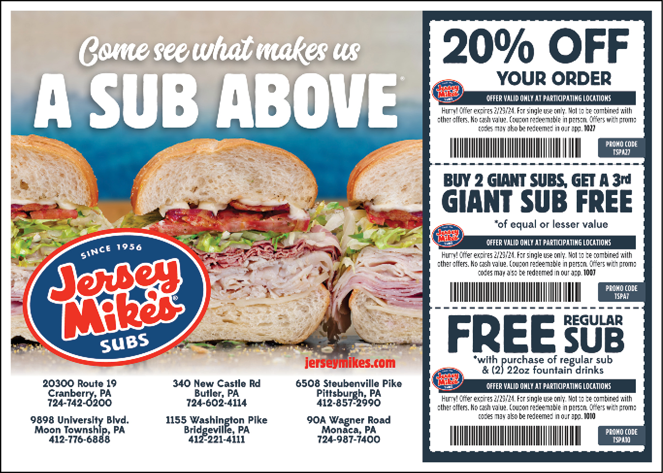 Jersey mike's steubenville store pike