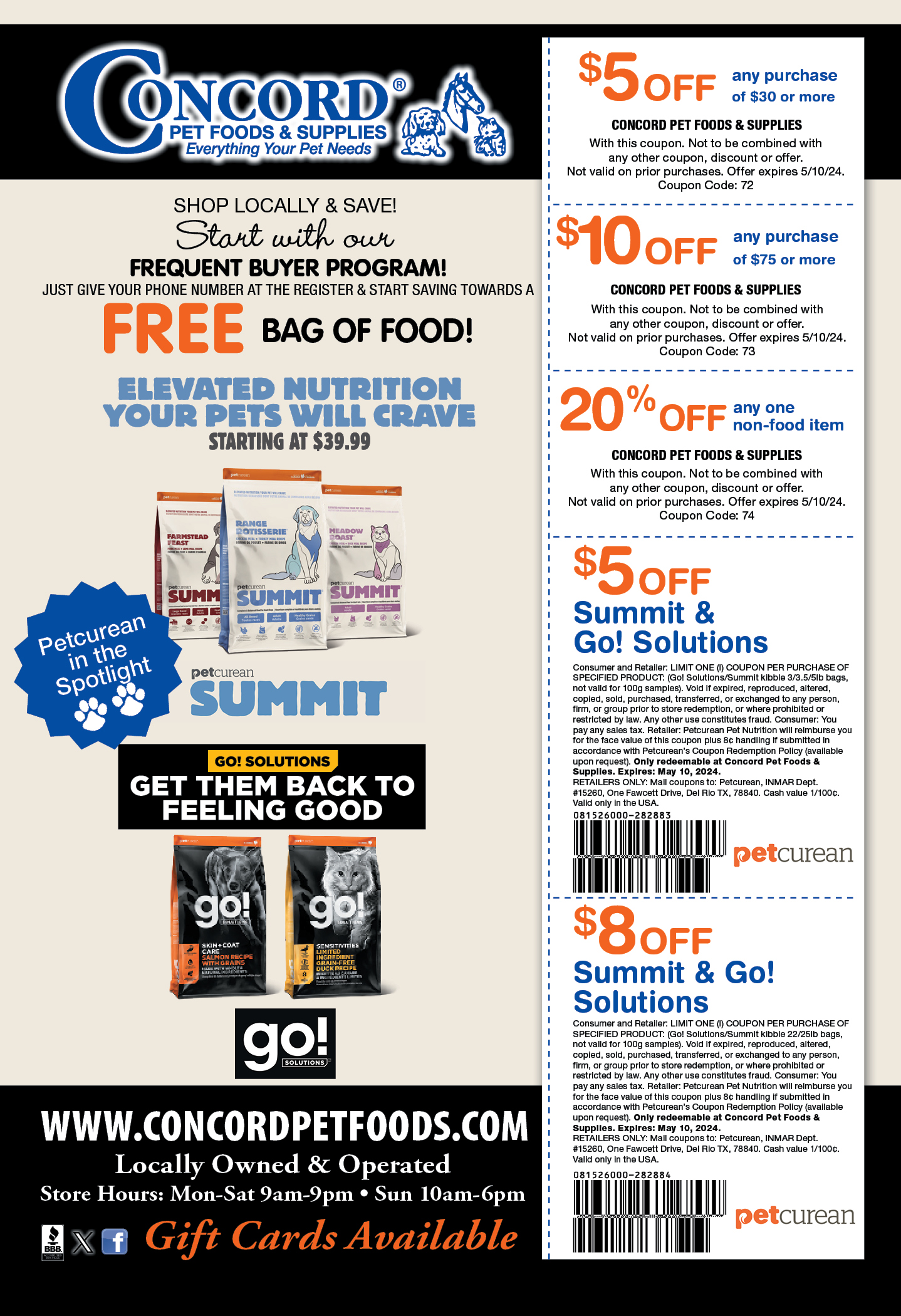 Concord Pet Foods Supplies Coupons Deals Del Rio TX