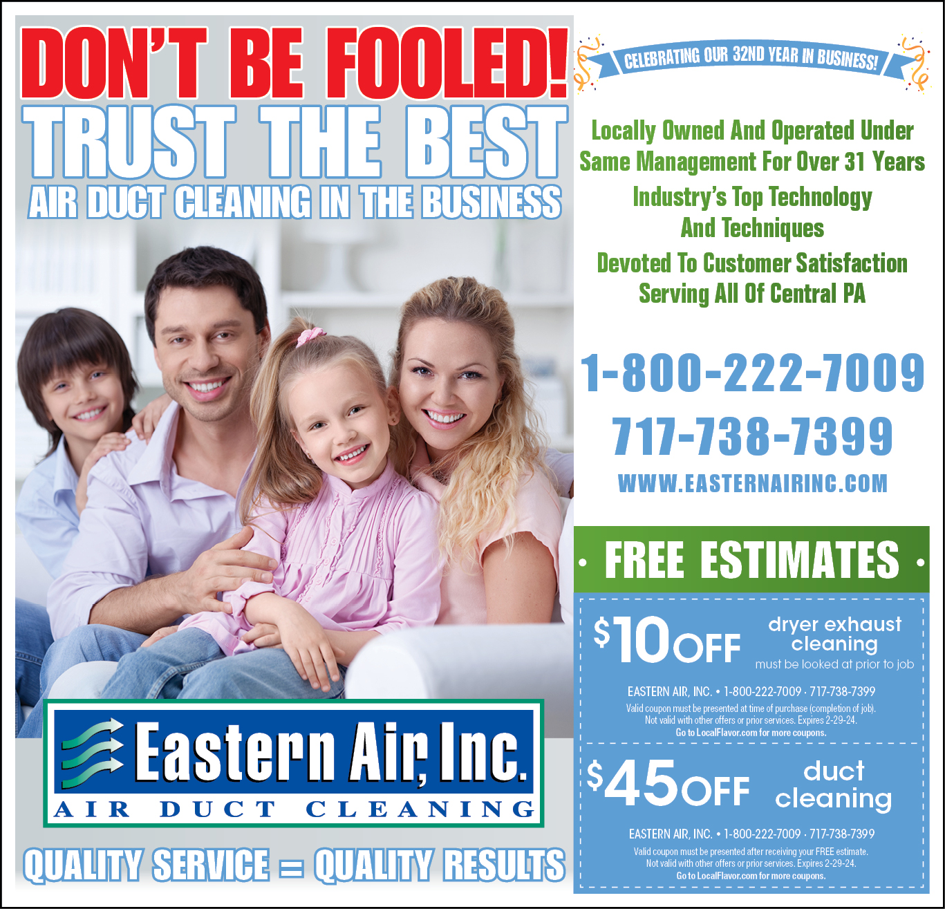 Eastern air on sale duct cleaning